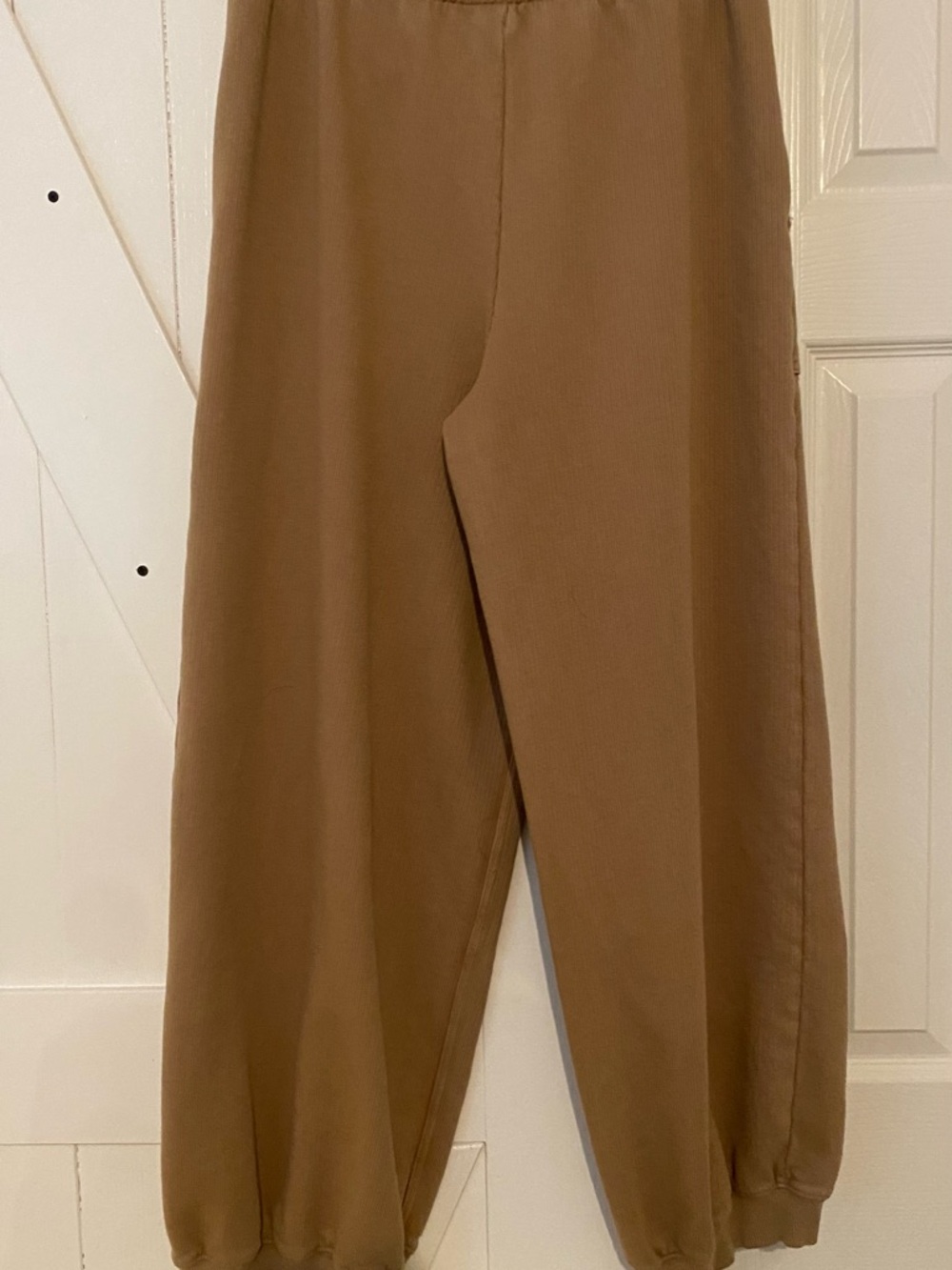 aerie Tan Wide-Leg Track Pants - Picture 6 of 11